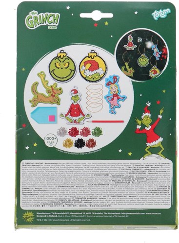 Bambolino Toys diamond painting knutselset The Grinch 5 hangers kerst-2