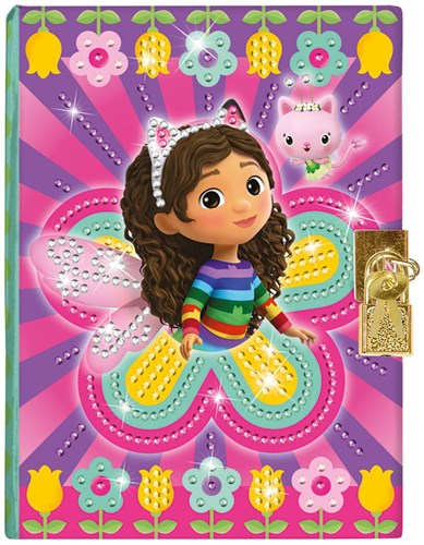 Totum Gabby's Dollhouse geheim dagboek diamond painting met slot-2