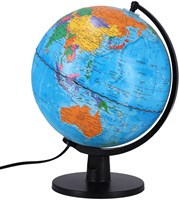 Science wereldbol LED licht educatief speelgoed 25 cm Nederlands