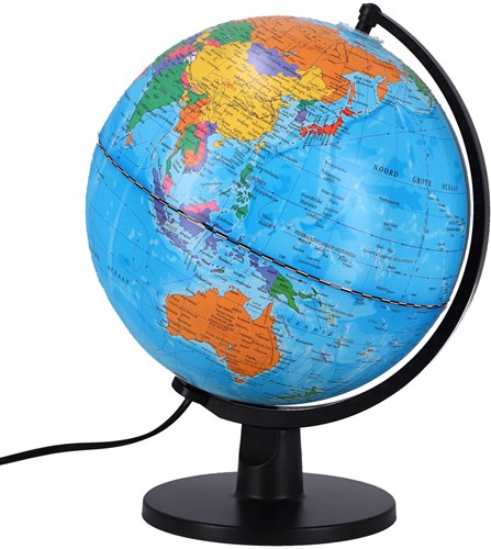 Science wereldbol LED licht educatief speelgoed 25 cm Nederlands