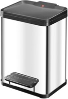 Hailo pedaalemmer afvalscheider RVS 2 x 9 liter - soft close prullenbak-3
