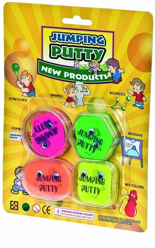Stuiter Putty gekleurd speelgoed set van 4 stuks kleurrijk-2