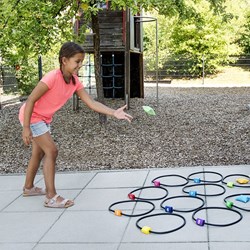 Beleduc ringen en zakken gooien - Jump & Throw kinderspel
