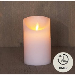 Anna's Collection LED stompkaars wit - sfeervolle wax kaars met bewegende vlam