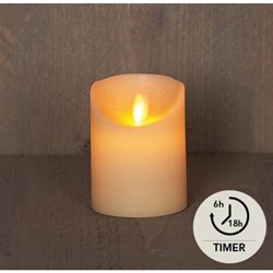 Anna's Collection LED stompkaars - rustiek ivoor - 7,5x10cm - bewegende vlam