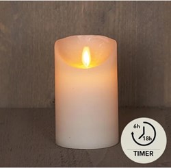 Anna's Collection LED stompkaars ivoorwit - sfeervolle wax kaars met bewegende vlam 12,5 cm