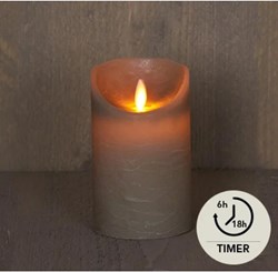 Anna's Collection LED stompkaars taupe rustiek wax 7,5x12,5cm decoratie