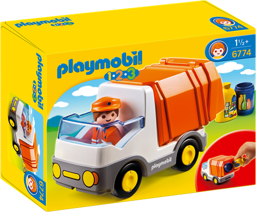Playmobil 1.2.3 - Vuilniswagen 6774