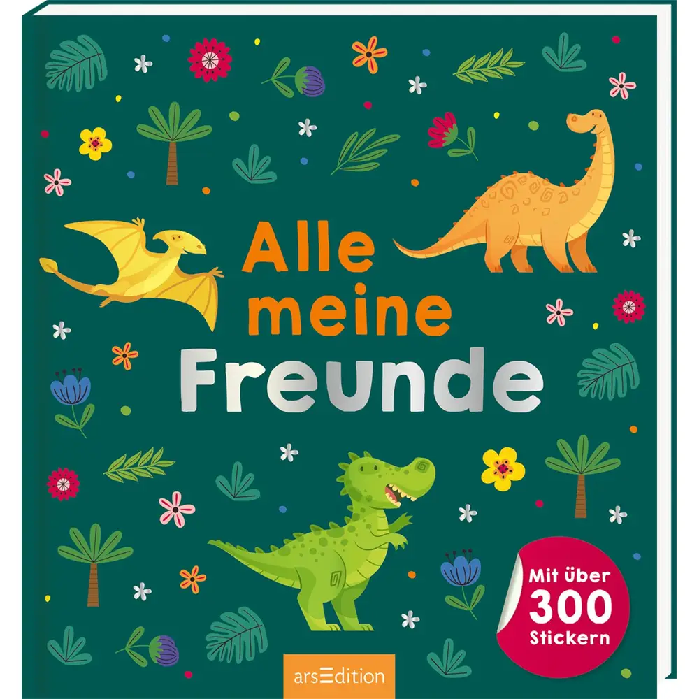 ars Edition vriendenboek dinosaurus met stickers en fotopagina's