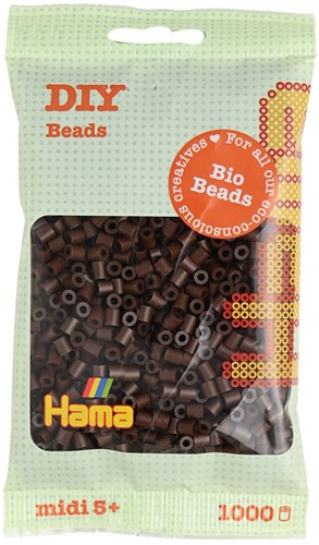 Hama Bio Strijkkralen - Bruin (012), 1000st.