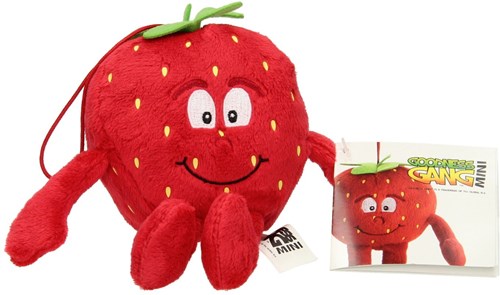 Knuffel Pluche Aardbei, 15cm