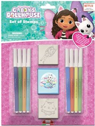 Gabby's Dollhouse stempelset blauw 11-delig met kleurstiften