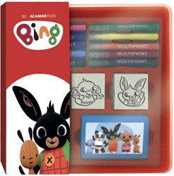 Multiprint Bing stempelset en viltstiften in opbergbox voor kinderen