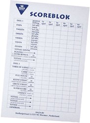 Haza scoreblok papier groot 50 vellen Yahtzee spel wit