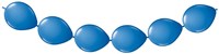 Folat - Knoopballonnen blauw 8 stuks decoratie slinger 3 meter