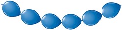 Folat - Knoopballonnen blauw 8 stuks decoratie slinger 3 meter
