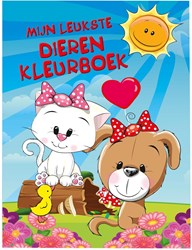 Mondikaarten kleurboek dieren plezier 48 pagina's A4 formaat