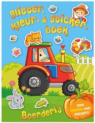 Mondikaarten kleurboek boerderij met stickers en glitters voor kinderen