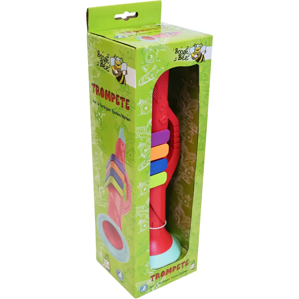 Vedes speelgoed trompet rood 27cm educatief muziekinstrument