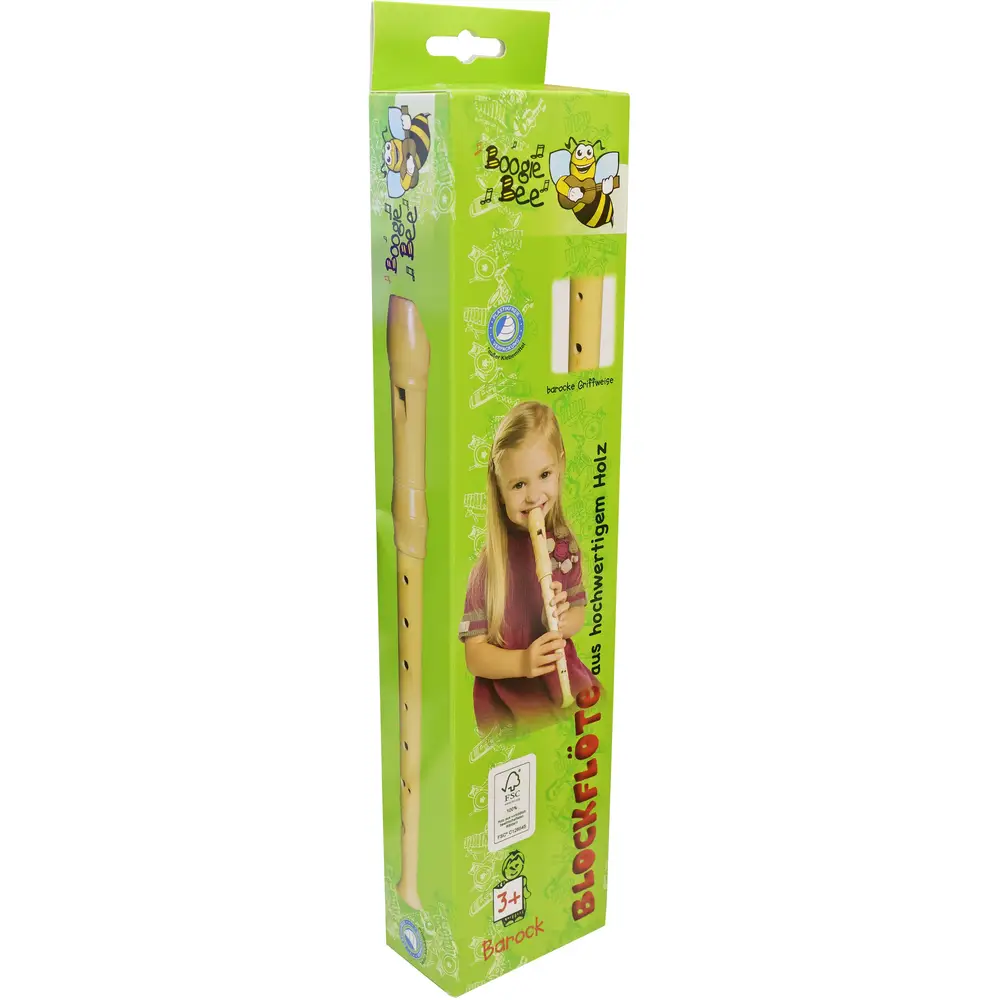 Vedes blokfluit hout barokstijl 32cm muziekinstrument kinderen