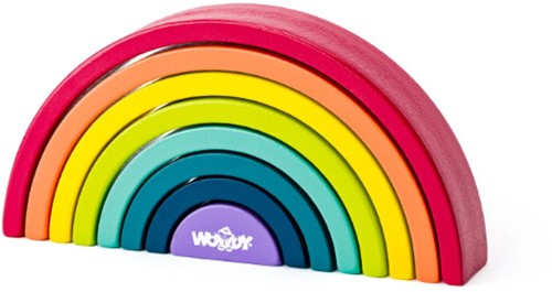 Woody Woody balans spel regenboog blokken91993