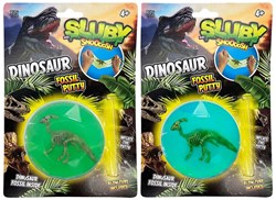 Dinosaurus skelet putty speelgoed met dinofossiel en opblaaspijpje