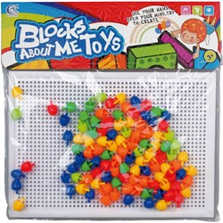 Mozaiekbord educatief speelgoed met insteekpinnen 30x33 cm