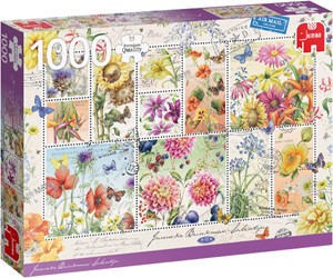 Jumbo puzzel Flower Stamps, Summer Flowers - 1000 stukjes