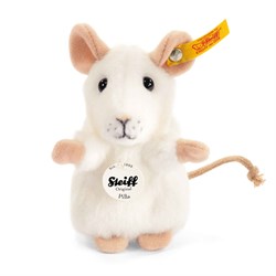 Steiff knuffel muis Pilla wit - pluche speelgoed 10 cm