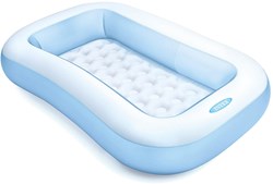 Intex Opblaasbaar baby zwembad blauw - 166 x 100 x 28 cm - kinderbad