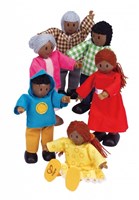 Hape Poppenhuis Familie Afrikaans - houten poppenhuispoppen set-2