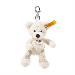 Steiff pluche sleutelhanger teddybeer Lotte wit - 12 cm accessoire