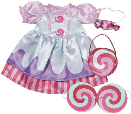 BABY born poppenoutfit kleurrijk snoepjurk 43cm poppenkleding-2