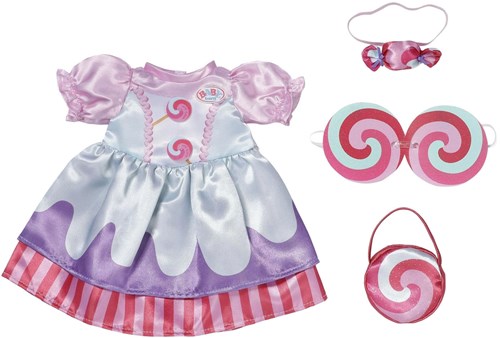 BABY born poppenoutfit kleurrijk snoepjurk 43cm poppenkleding-3