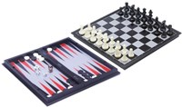 Engelhart Games schaak backgammon reisspel magnetisch opklapbaar 25x25 cm-3