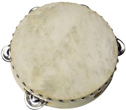 Goki tamboerijn muziekinstrument met 5 belletjes voor kinderen