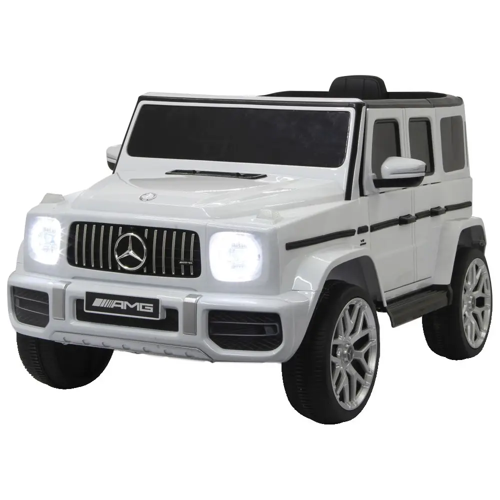 Jamara accuvoertuig Mercedes-AMG G 63 wit 12V kinderauto met muziek