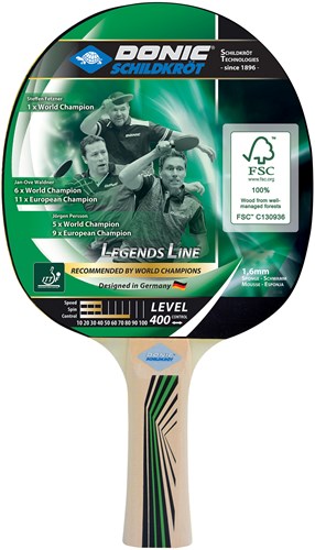 Schildkröt tafeltennisbat Legends 400 FSC voor beginners en recreatie