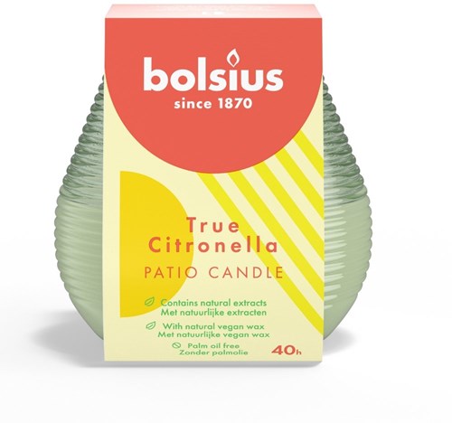 Bolsius citronella kaars Olympic groen - buitenkaars citronella geur-3