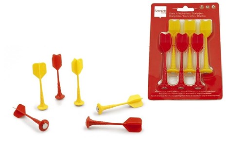 SCRATCH Magnetische Dartpijlen - Set Rood-Geel