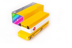 Candylab houten speelgoedauto - schoolbus geel rood wit - klassiek design