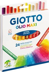 Giotto Oliepastel Set - 24 kleuren krijtjes voor kinderen en volwassenen
