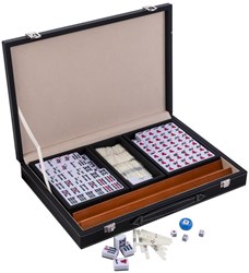 Longfield Games Mah-Jong spelset in luxe koffer met latten