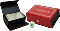HOT Games mahjong reisspel rood vinyl etui 15x9x5 cm