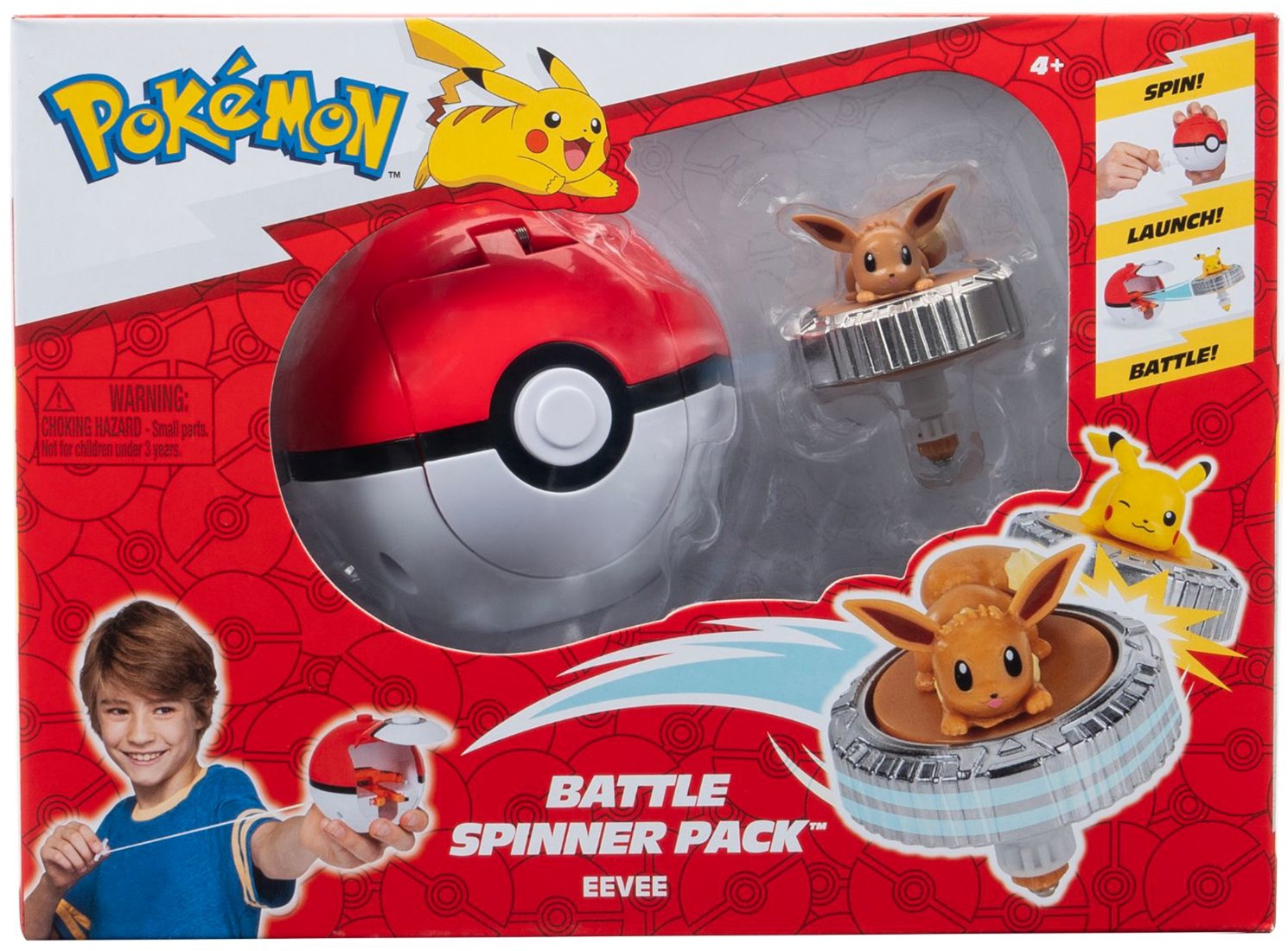 Pokémon Battle Spinner Évoli – Lanceur De Pokéball Pour Duels Dynamiques, Dès 4 Ans, Officiel Jazwares