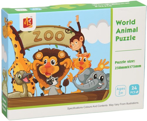 Puzzel Dierentuin, 24st.