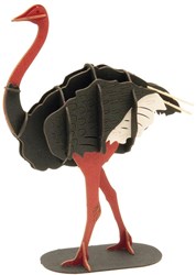 FRIDOLIN 3D Papier Model - Struisvogel