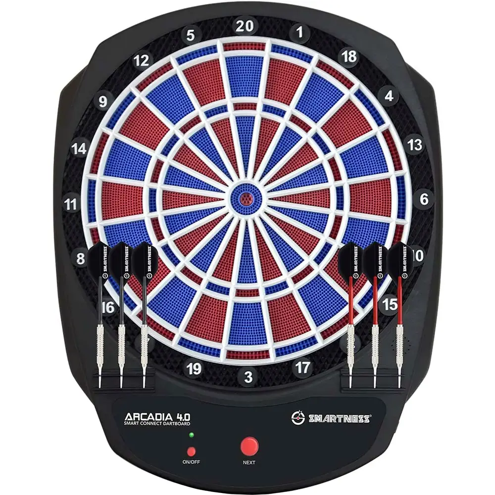 Carromco elektronisch dartbord Smartness Arcadia 4.0 met app en darts