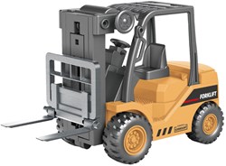 Constructie heftruck speelgoed voertuig geel kunststof bouwplaats
