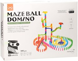 Knikkerbaan dominoset speelgoed 191-delig kleurrijk kunststof